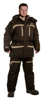 Зимний костюм для рыбалки Novatex «Cоболь» -45 (Таслан, темный хаки) GRAYLING