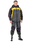 Осенний костюм для рыбалки Novatex Фиш Про (таслан, темно-серый/желтый) GRAYLING