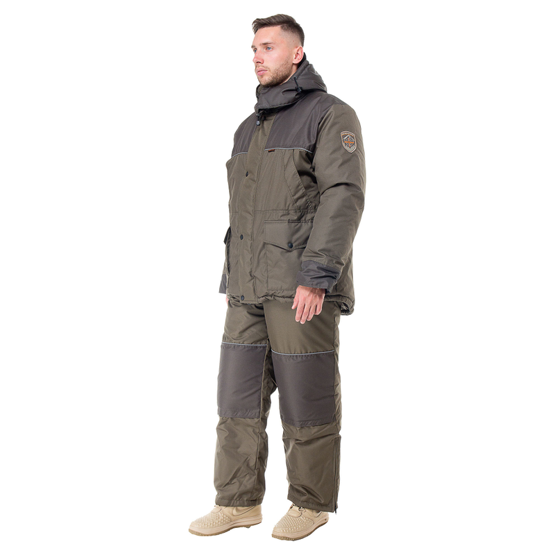 Зимний костюм для рыбалки и охоты Huntsman ПОЛЮС V (Cell, хаки)