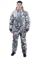 Зимний костюм для рыбалки и охоты TRITON Тритон Pro -45 (Вельбоа, Белый)